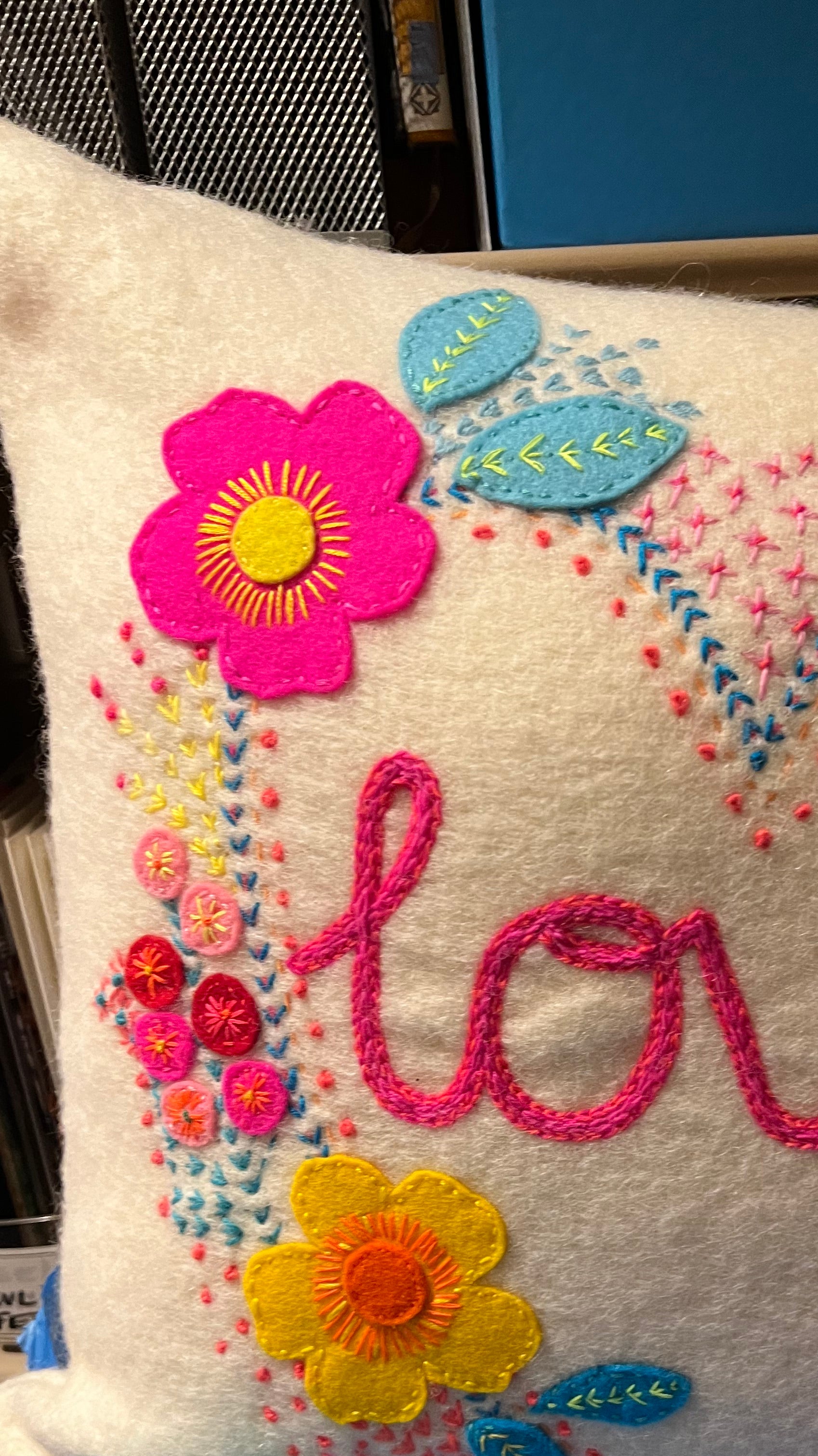 Cushion by textile designer Shirley McLauchlan