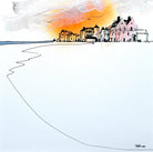 Painting and drawing by Theronda Hoffman of Aldeburgh seafront.