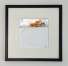 Framed painting and drawing by Theronda Hoffman of Aldeburgh seafront.