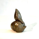 Bronze resin sculpture of a bird on an acorn by Caro Burberry.