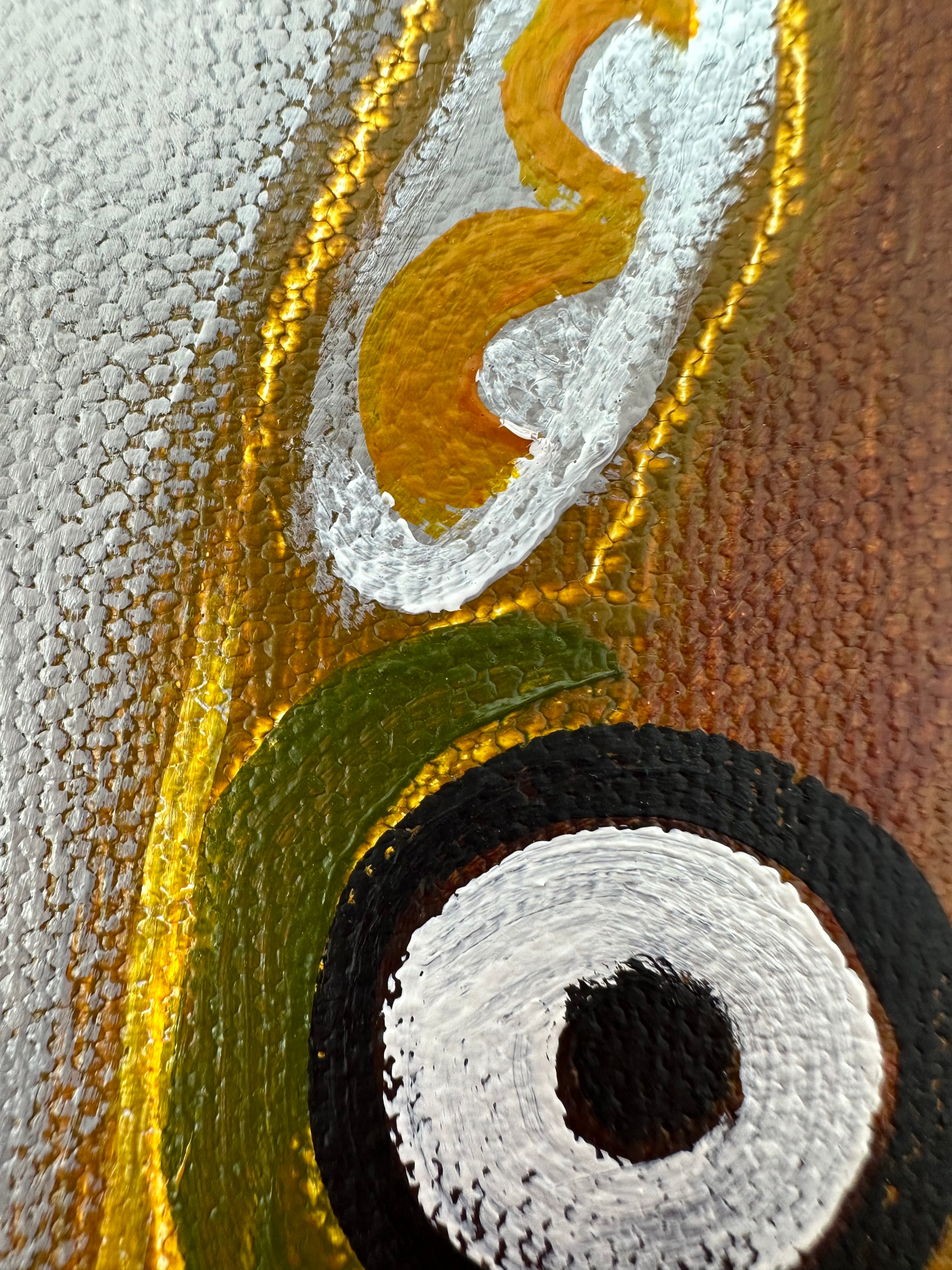 Detail of portrait of two lovers kissing by Sarah Baddon Price