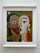 Portrait of two lovers kissing by Sarah Baddon Price