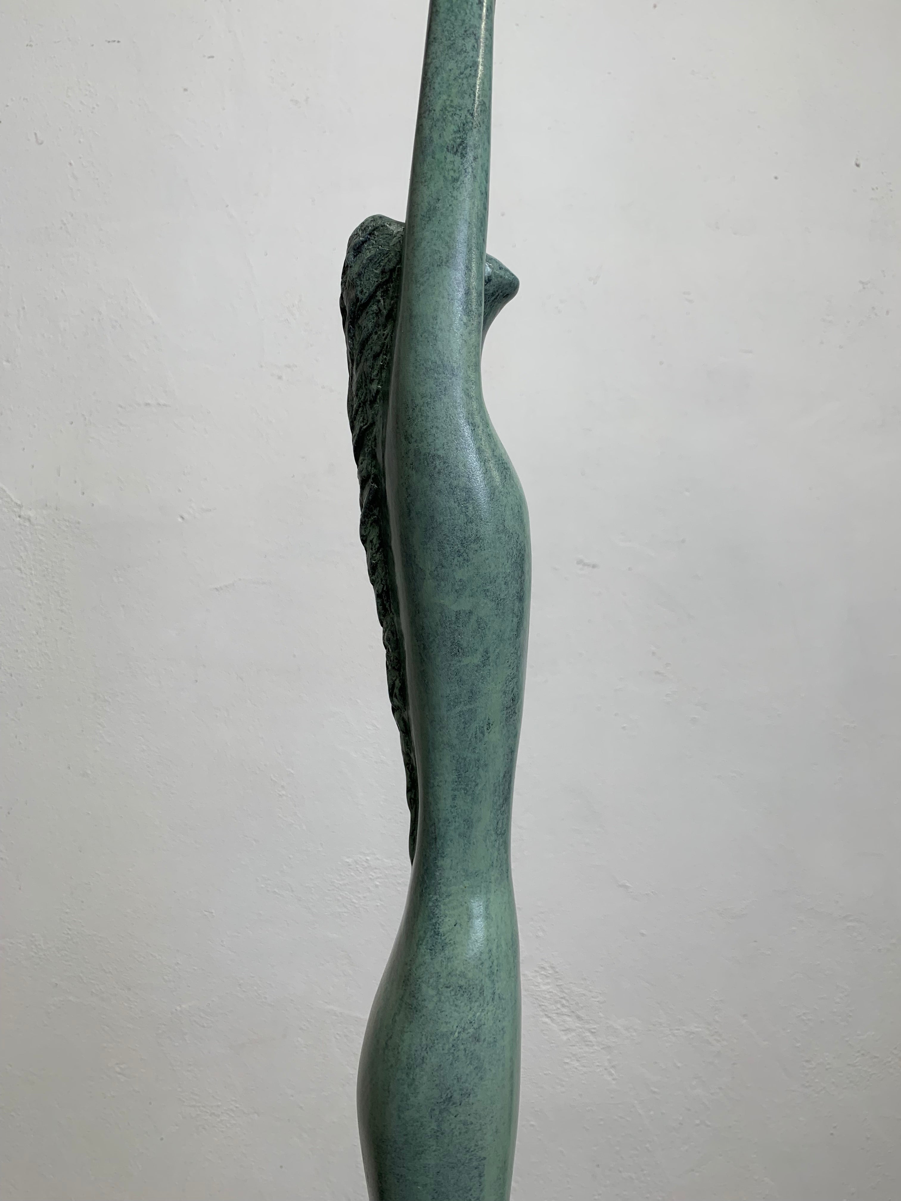 Abstract figurative sculpture in bronze for home and garden by Jeremy Moulsdale