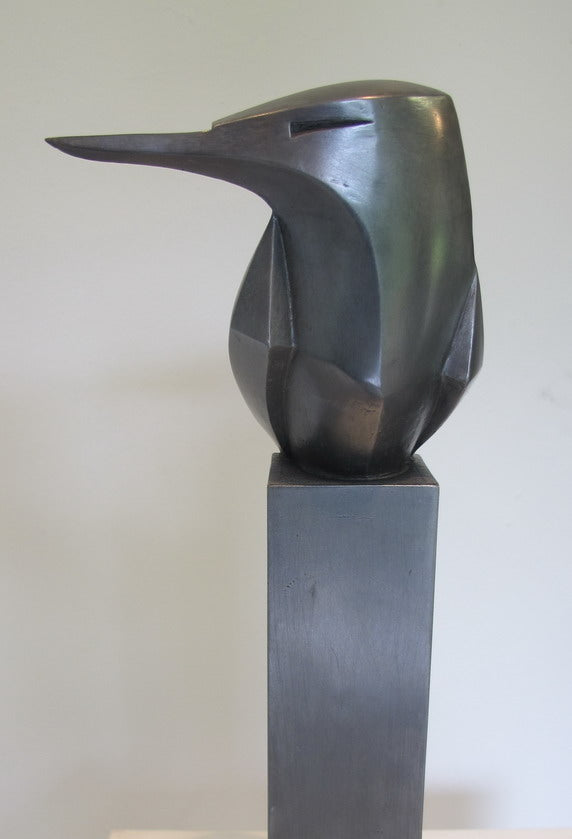 Kingfisher pewter sculpture by Paul Harvey