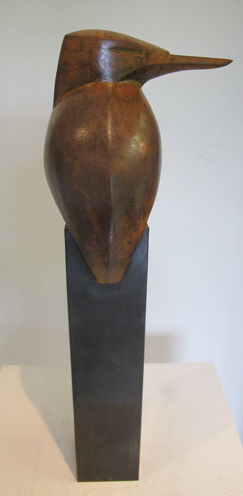 Kingfisher mixed metal sculpture by Paul Harvey