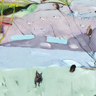 Detail of digital print of an original oil landscape painting