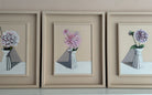 Group of framed dahlia oil paintings by Maria Fletcher