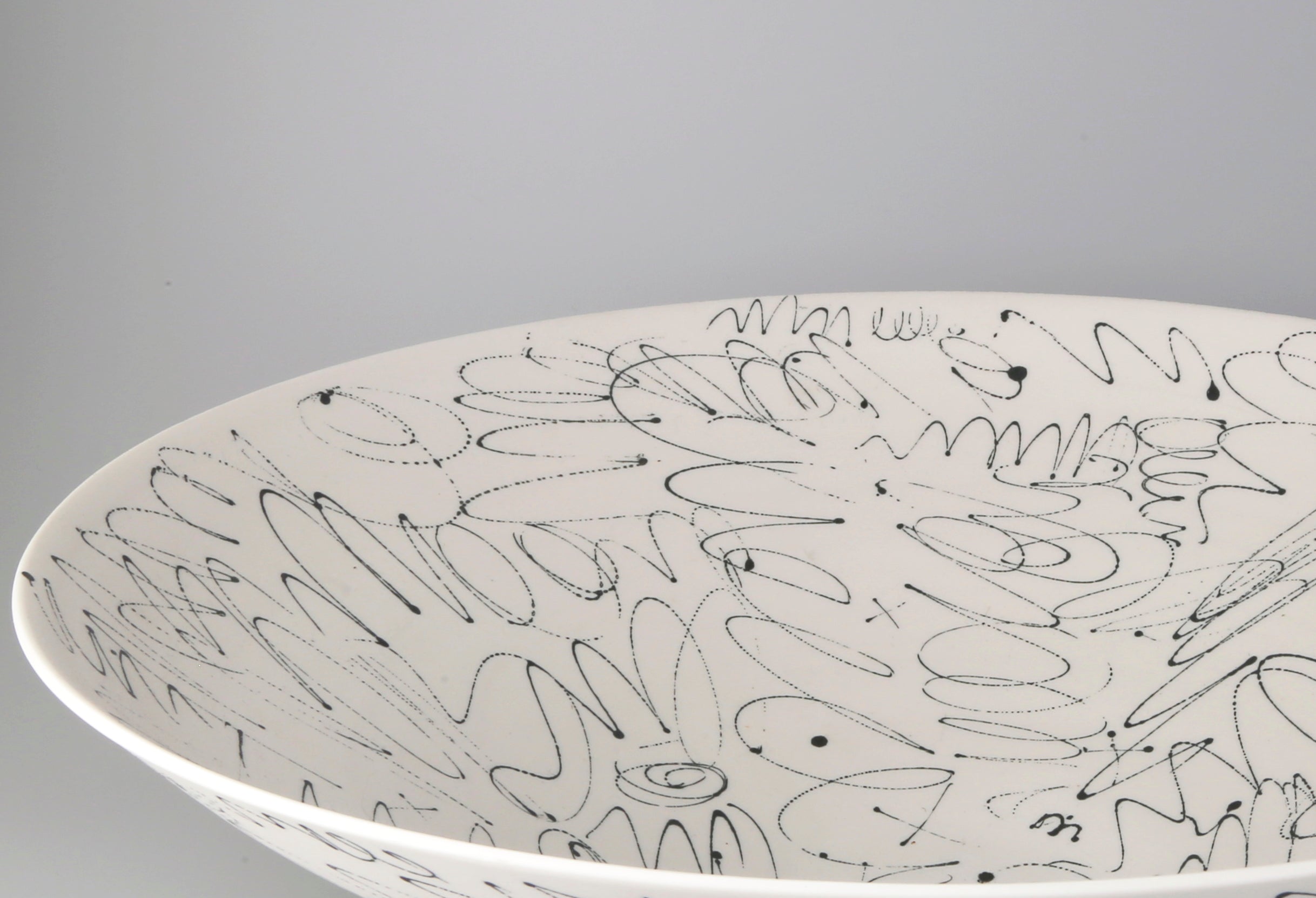 Large bowl. Scribbles