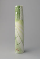 Stem vase. Brushed greens